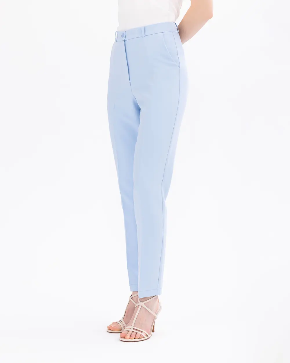 Buttoned Ankle Length Pants