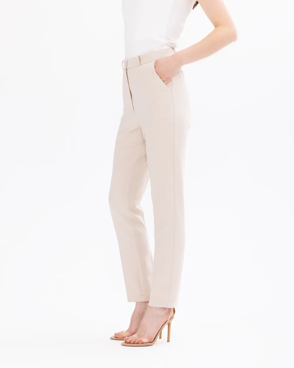 Buttoned Ankle Length Pants