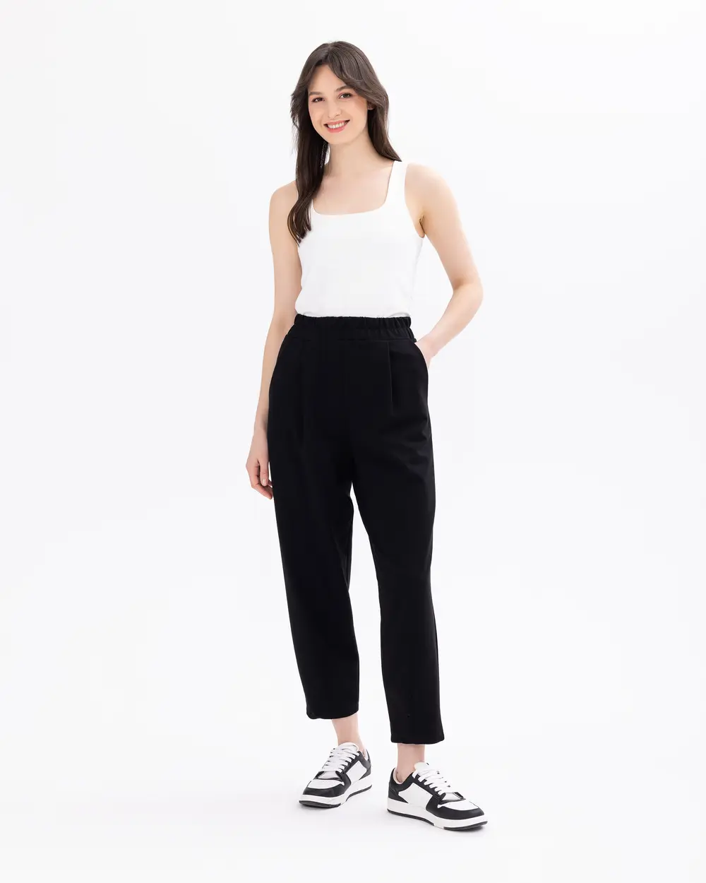 Ankle Length Sweatpants with Pockets