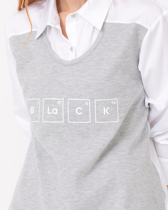 Gömlek Detaylı Sweatshırt