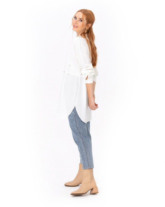 Bol Kesim Düşük Kollu Gömlek