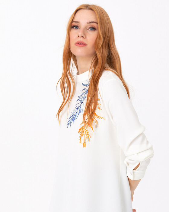 SCL SWAN NECK ASYMMETRIC CUT TUNIC