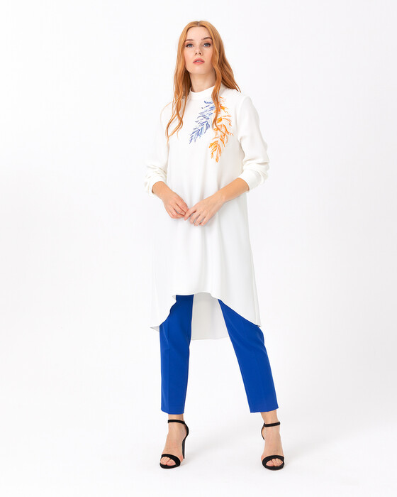 SCL SWAN NECK ASYMMETRIC CUT TUNIC