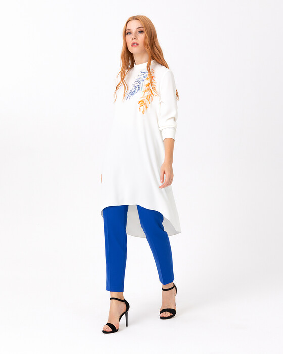 SCL SWAN NECK ASYMMETRIC CUT TUNIC