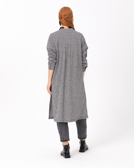 SCL SLOGAN DETAILED CHECK TUNIC
