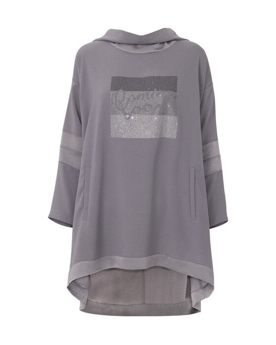 Kapüşonlu Geniş Kesim Tunik