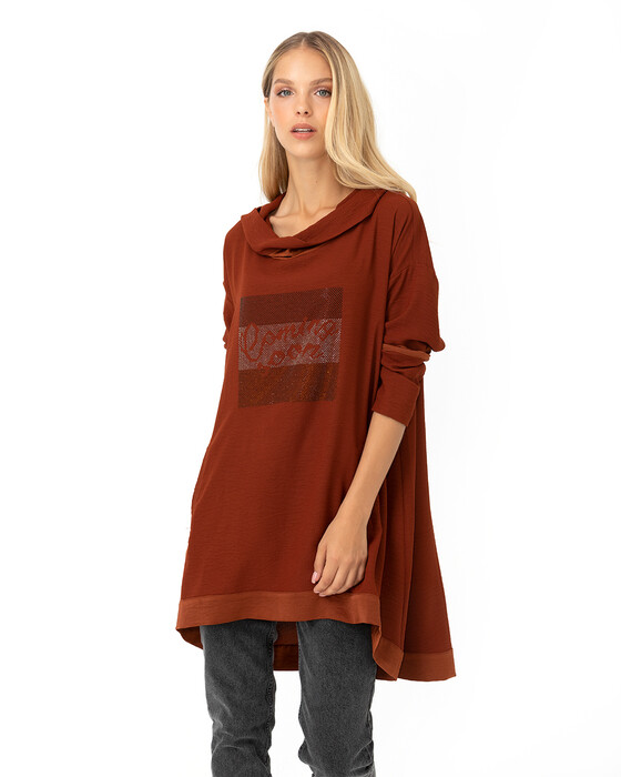 Kapüşonlu Geniş Kesim Tunik