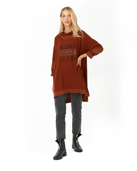 Kapüşonlu Geniş Kesim Tunik