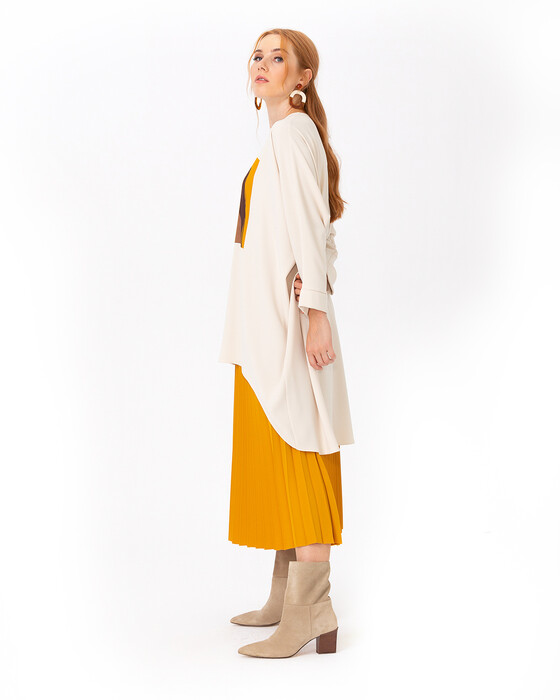 SCL PRINT DETAILED ASYMMETRIC CUT TUNIC