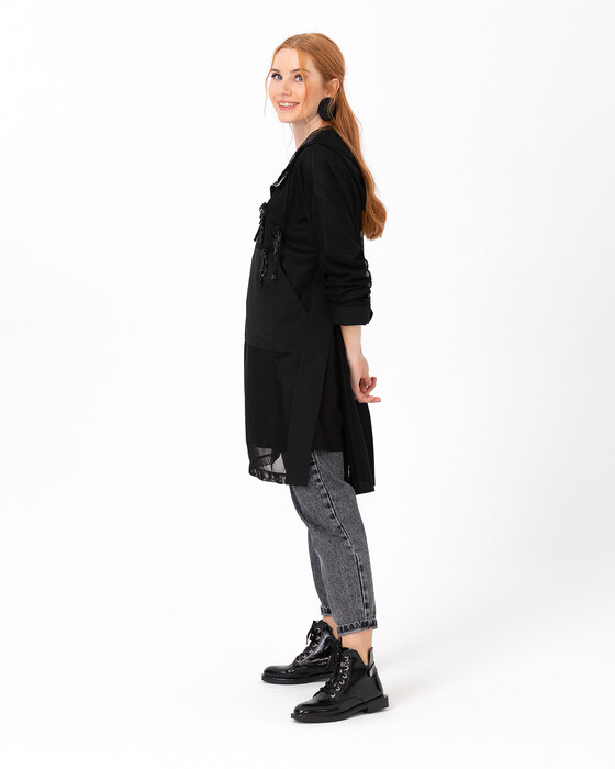 SCL MESH TUNIC WITH KANGAROOPOCKET