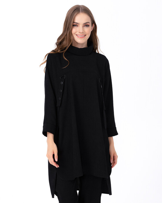 SCL BELT DETAILED VERTICAL COLLAR TUNIC