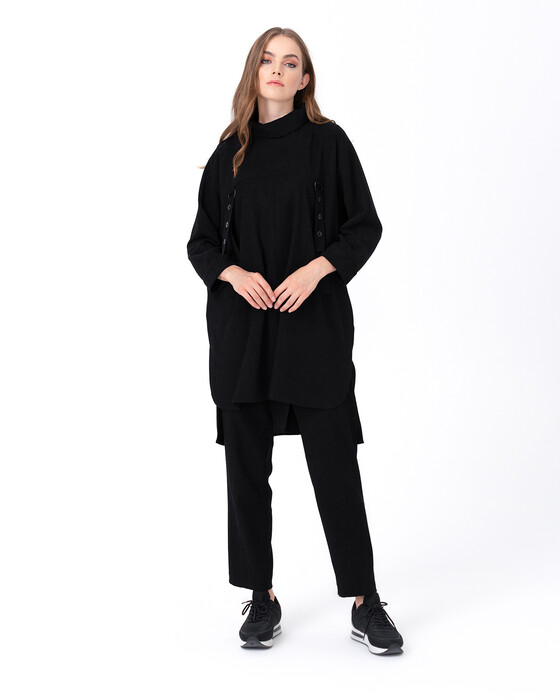 SCL BELT DETAILED VERTICAL COLLAR TUNIC