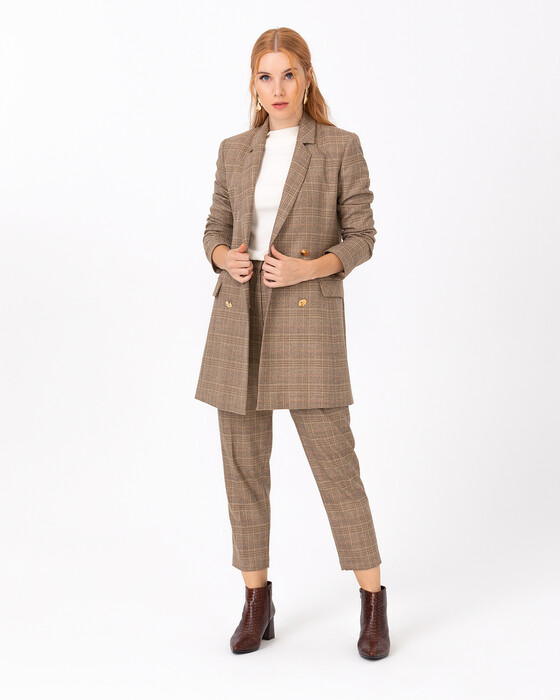 SCL SQUARE PATTERNED BLAZER JACKET