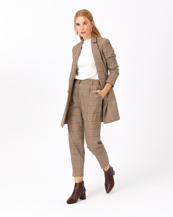 SCL SQUARE PATTERNED BLAZER JACKET