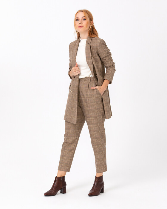 SCL SQUARE PATTERNED BLAZER JACKET
