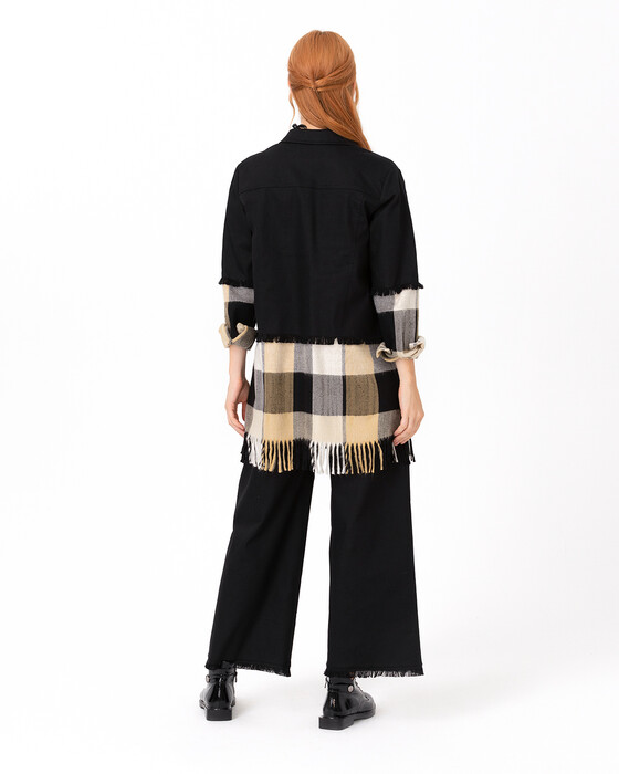 SCL SQUARE PATTERN DETAILED JACKET