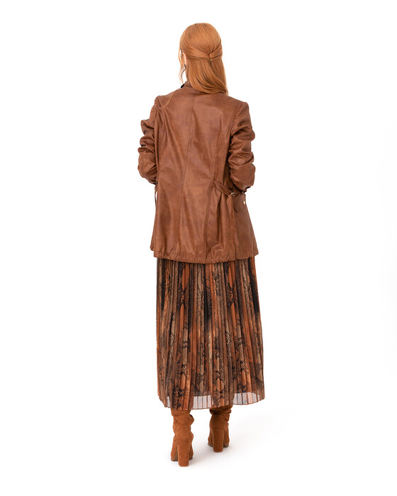 SCL PATTERNED PLEATED SKIRT