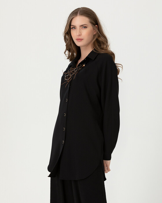 CONTRAST BUTTON TUNIC
