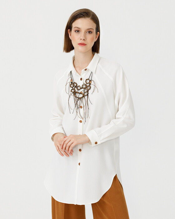 CONTRAST BUTTON TUNIC