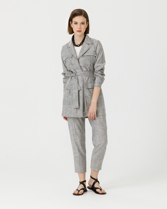 Desenli Havuç Kesim Pantolon