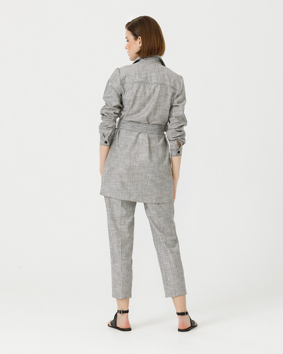 Desenli Havuç Kesim Pantolon