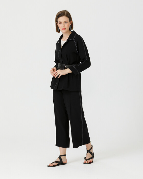 STRIPED BELL-BOTTOM PANTS