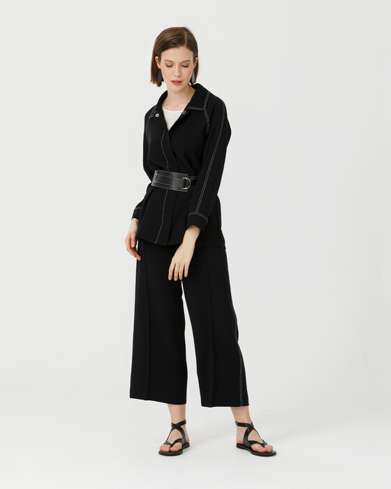 STRIPED BELL-BOTTOM PANTS