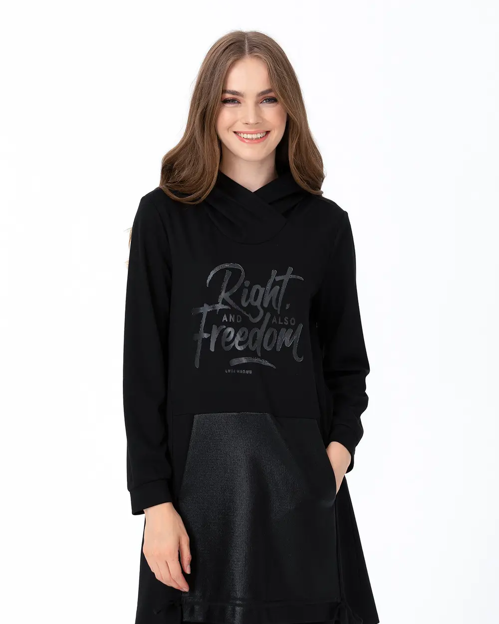  Letter Detailed Hooded Tunic