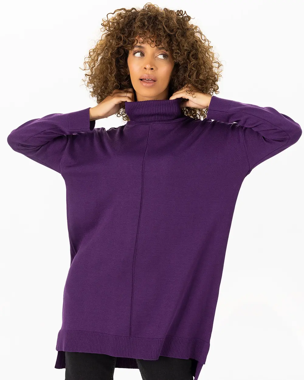  Turtleneck Knitwear Tunic