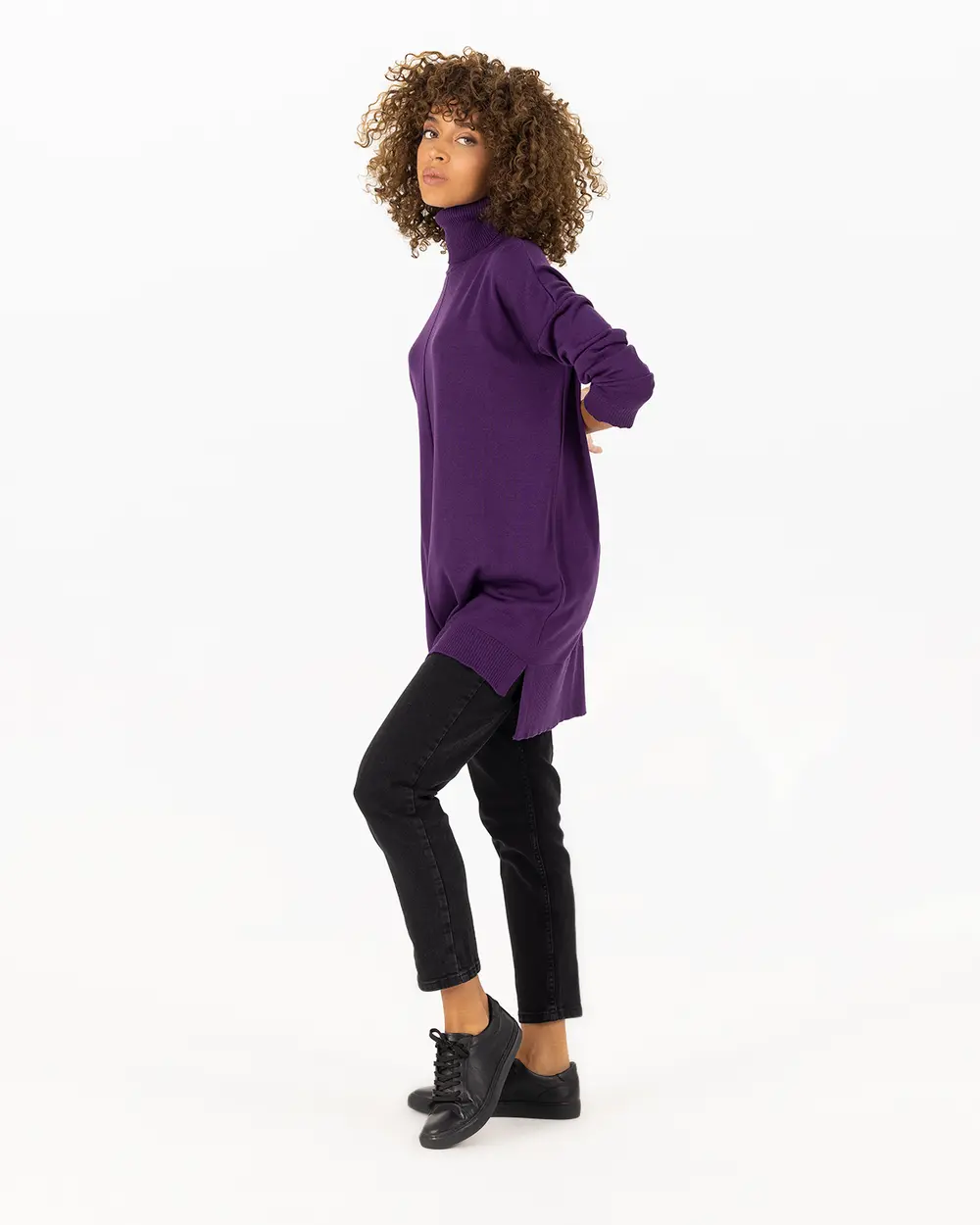  Turtleneck Knitwear Tunic