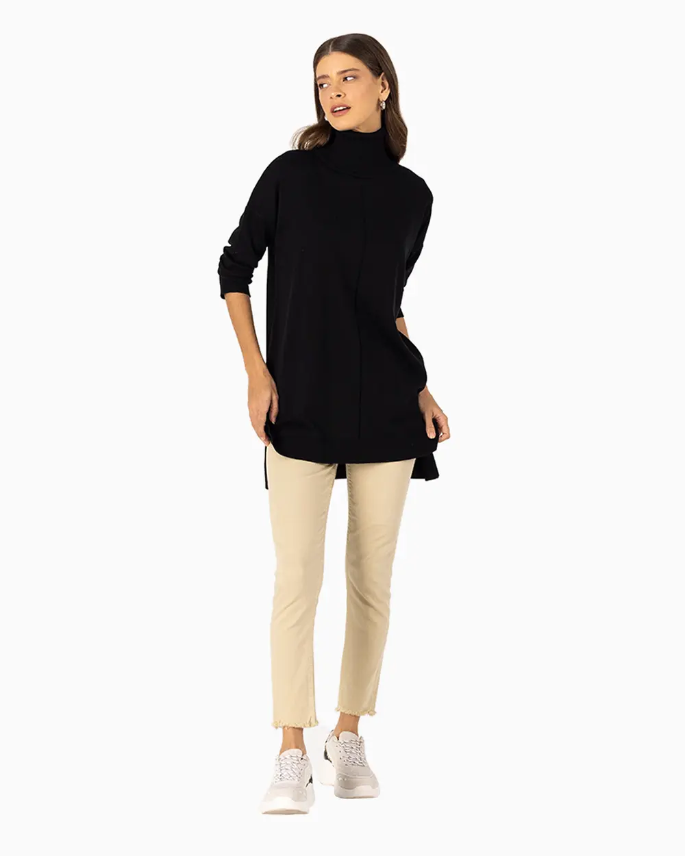  Turtleneck Knitwear Tunic