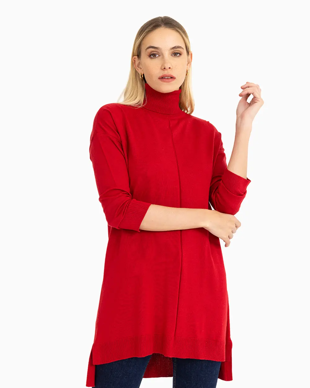  Turtleneck Knitwear Tunic