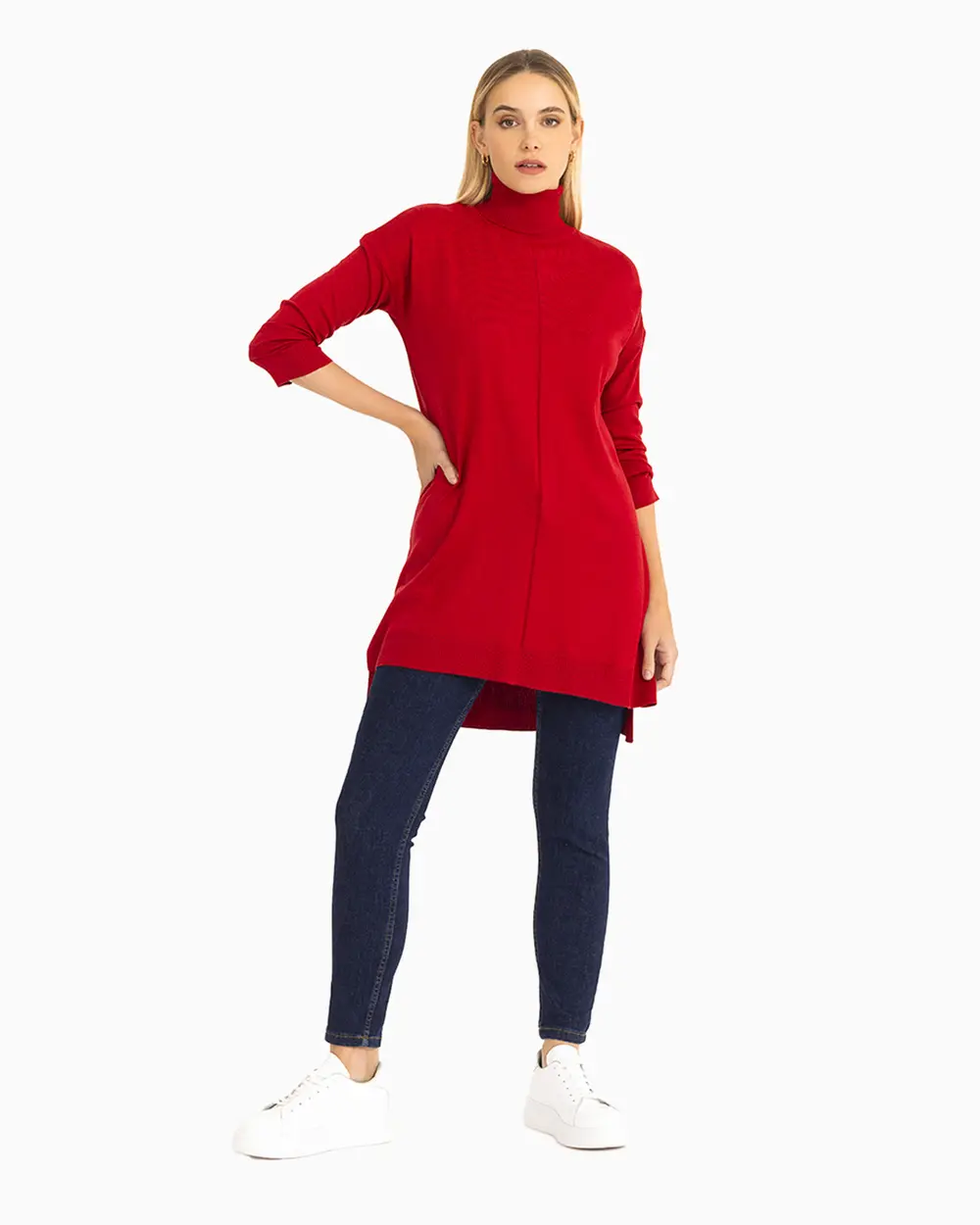  Turtleneck Knitwear Tunic