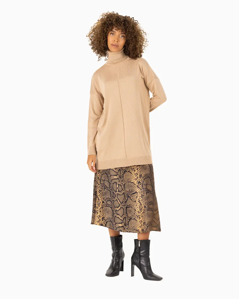  Turtleneck Knitwear Tunic