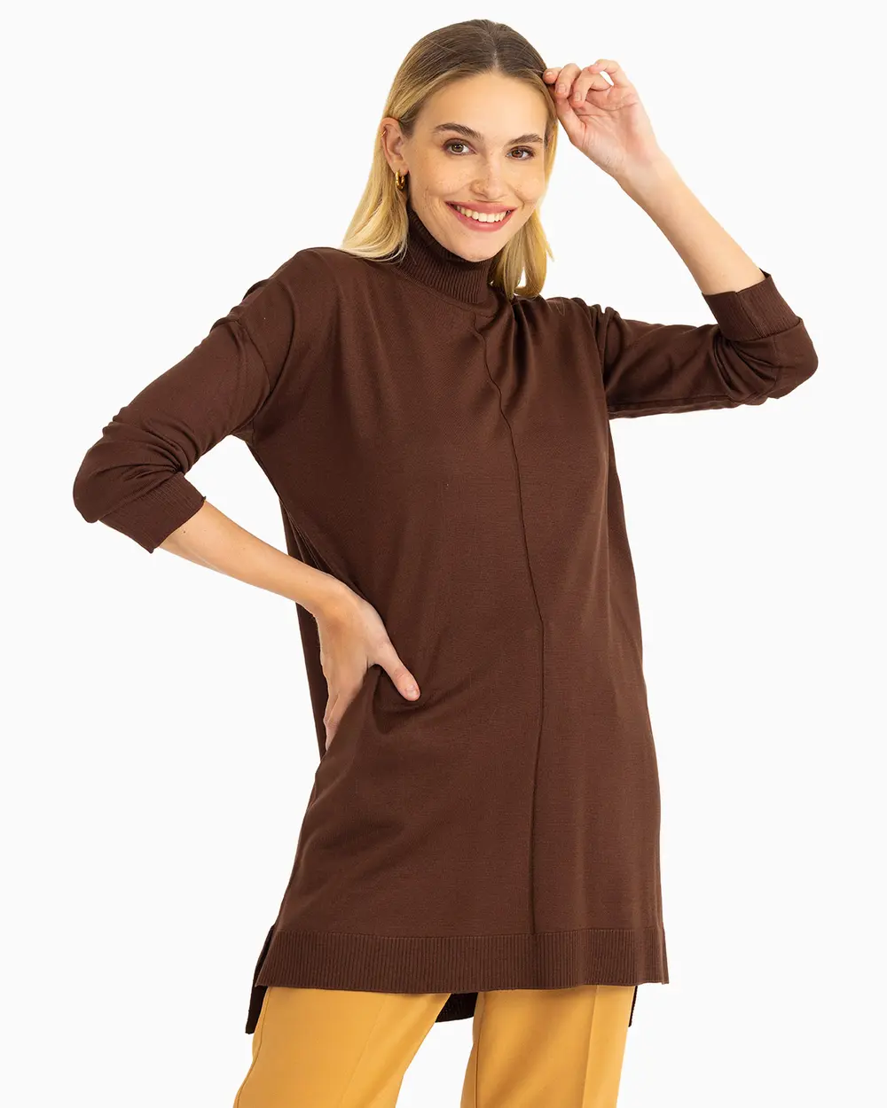  Turtleneck Knitwear Tunic