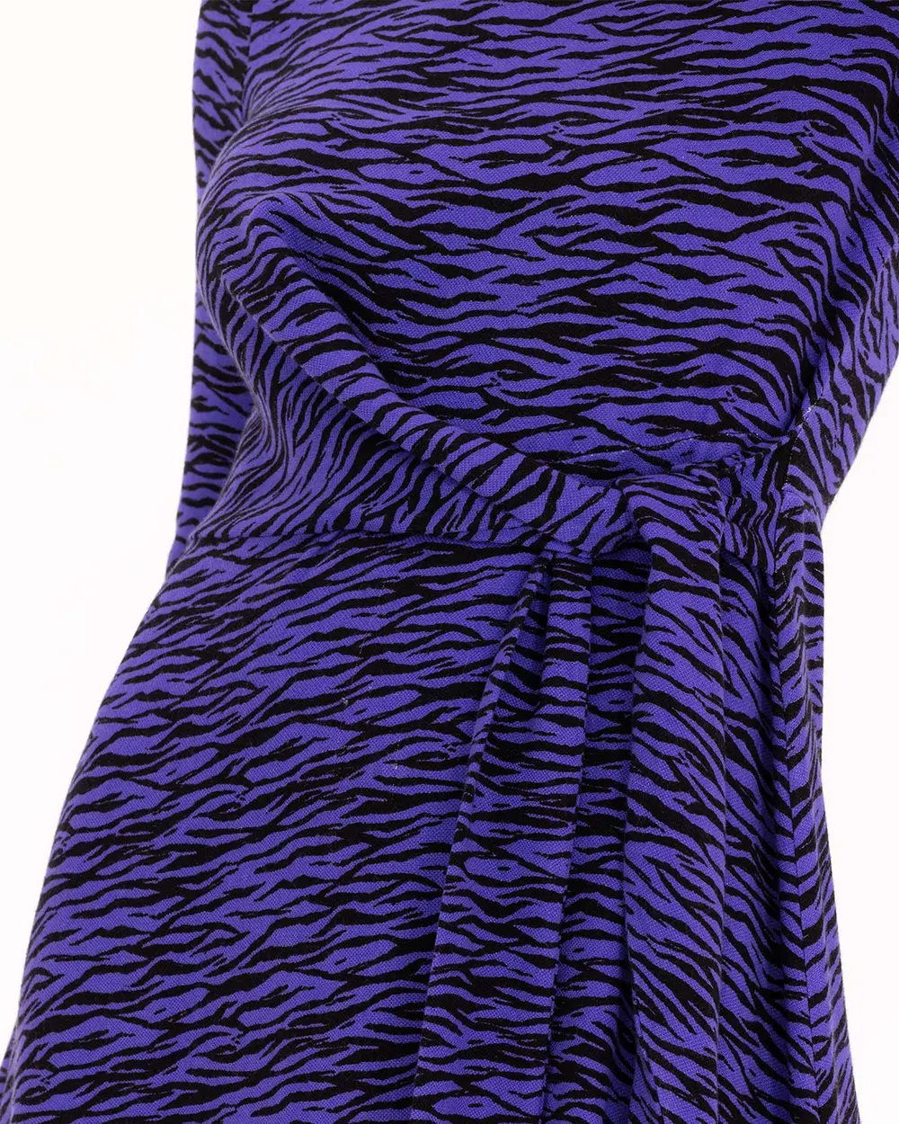 Zebra Pattern Tie Detailed Dress