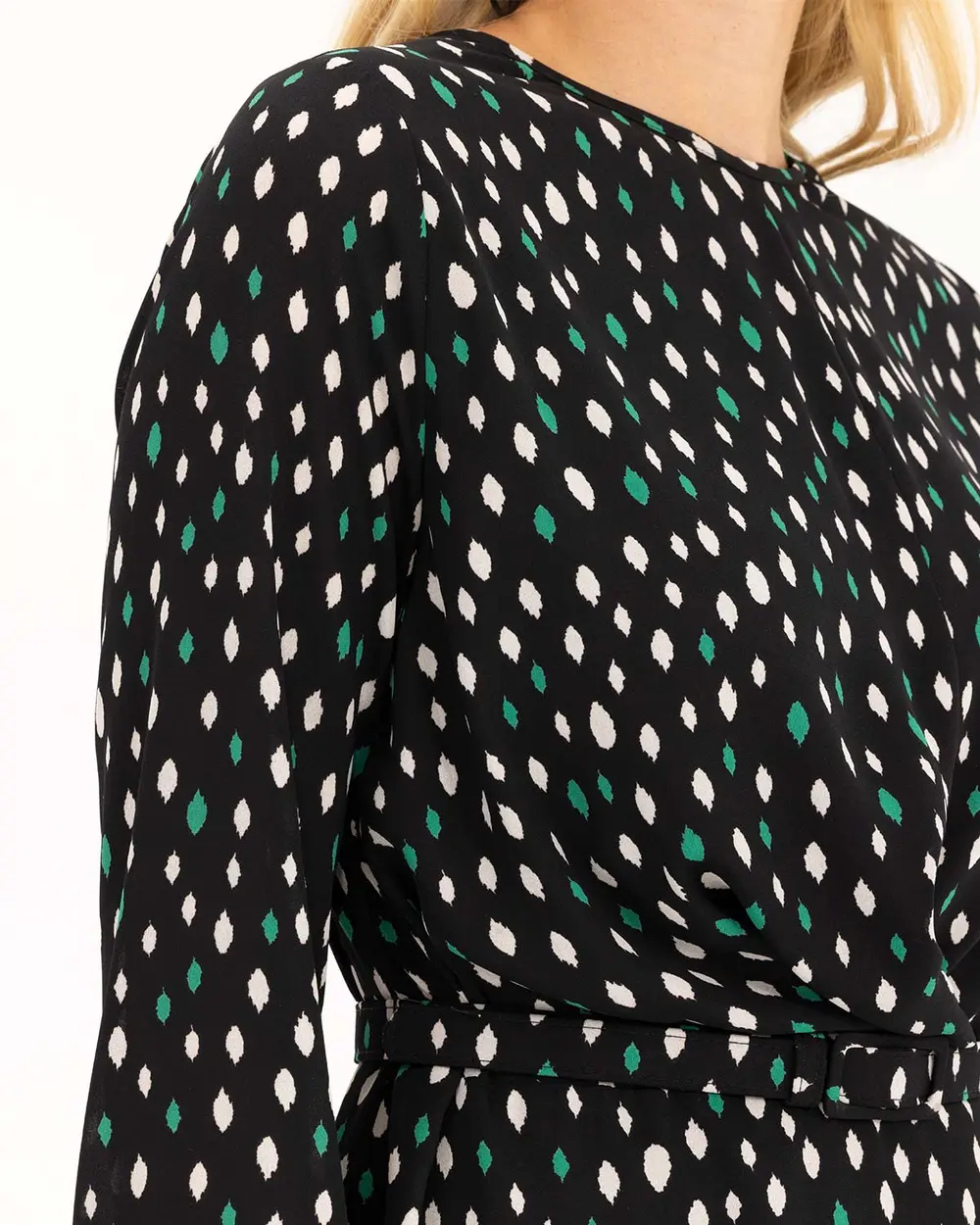 Polka Dot Dress With Belt