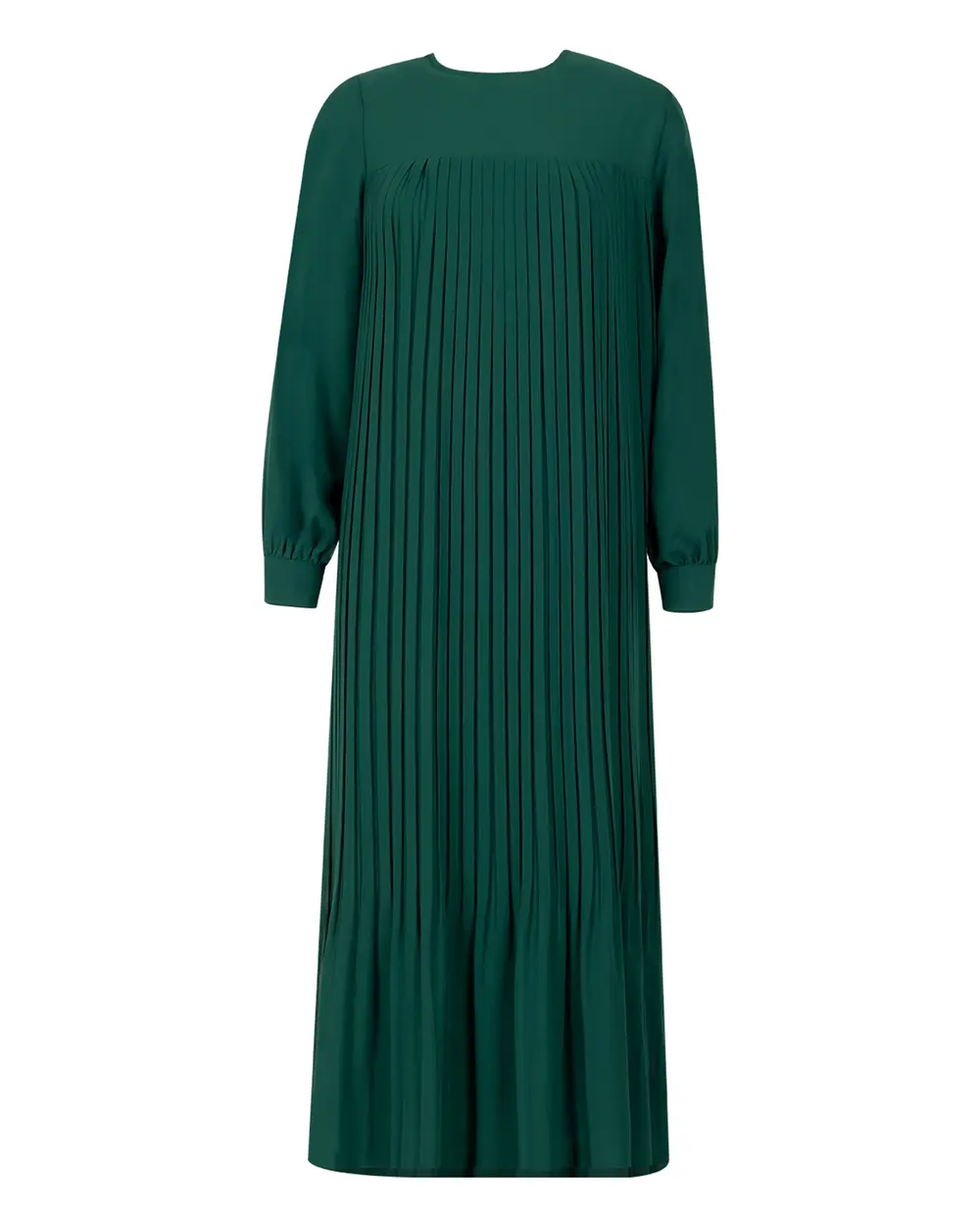 Pliseli Uzun Kollu Elbise