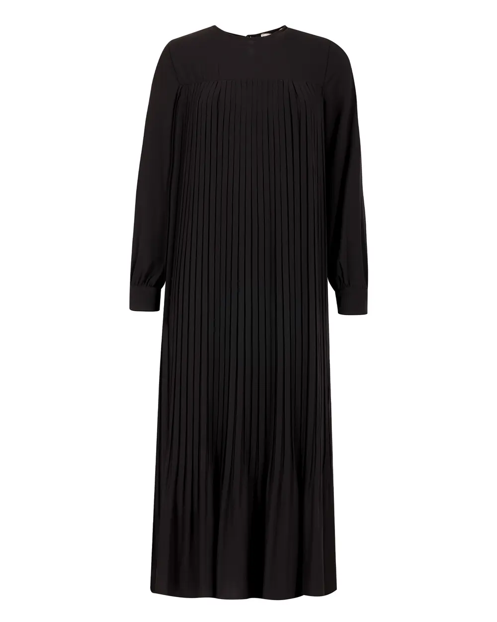 Pliseli Uzun Kollu Elbise