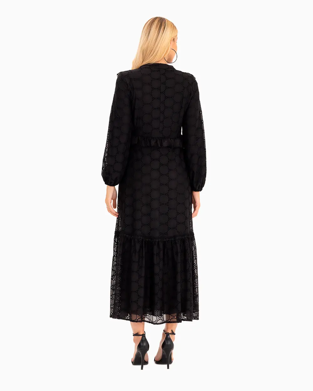 Fırfırlı Fistolu Elbise