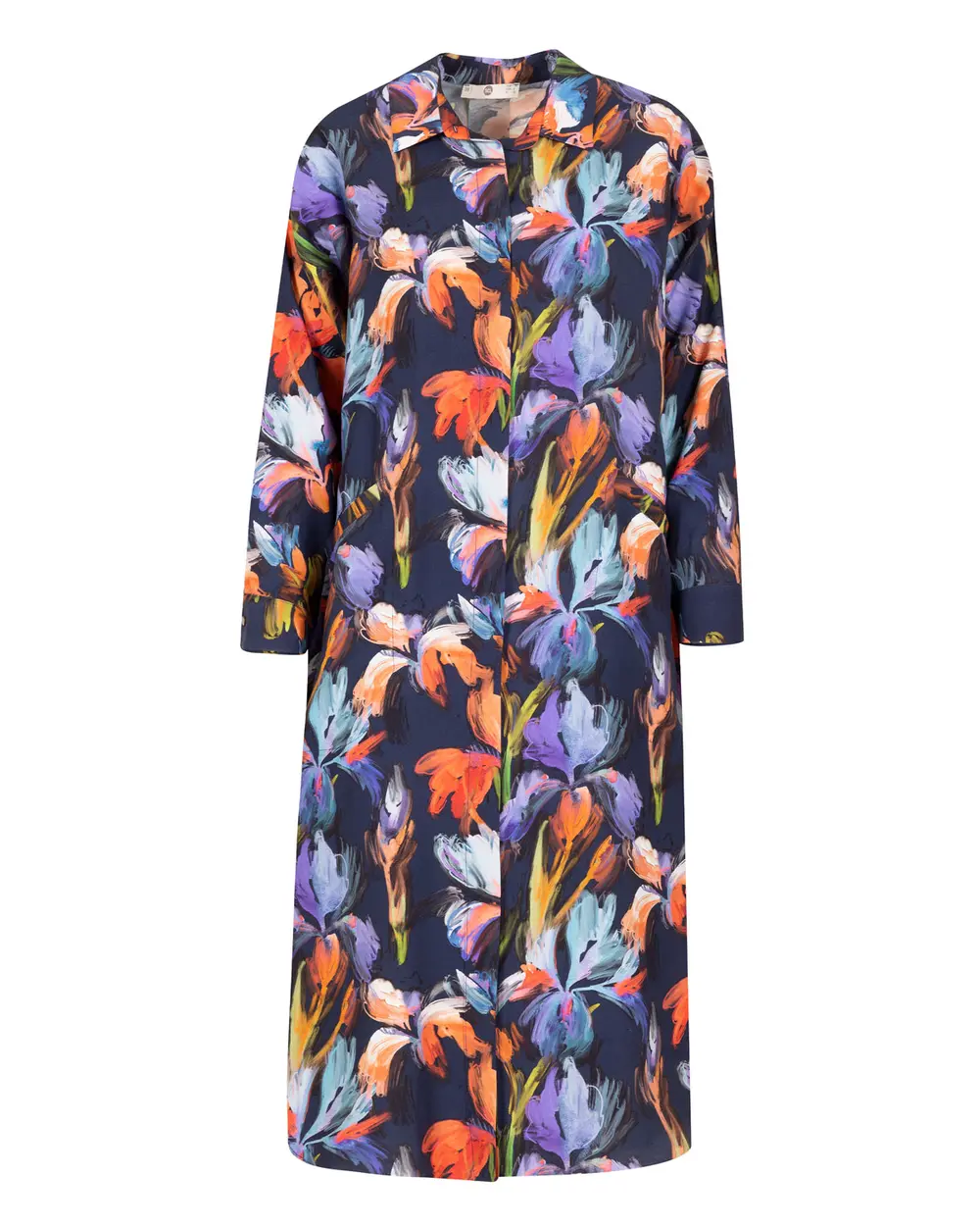 Çiçek Desenli Midi Boy Tunik