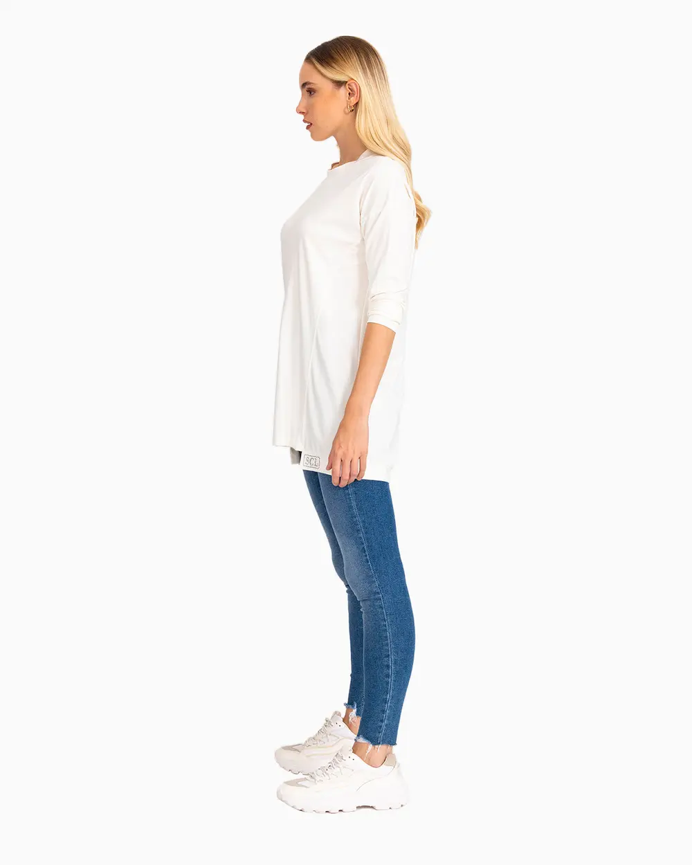  Round Neck Long Sleeve Tunic