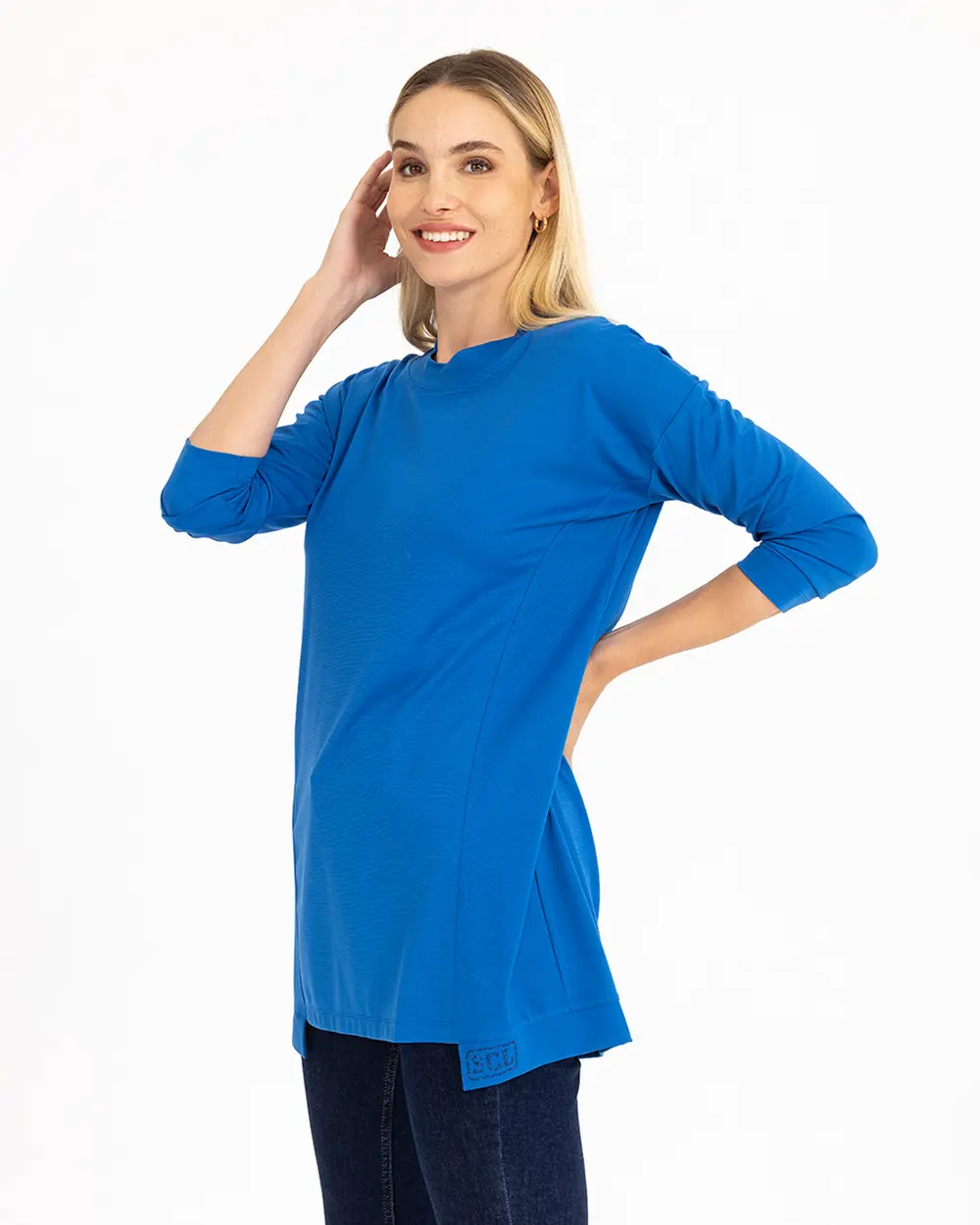  Round Neck Long Sleeve Tunic