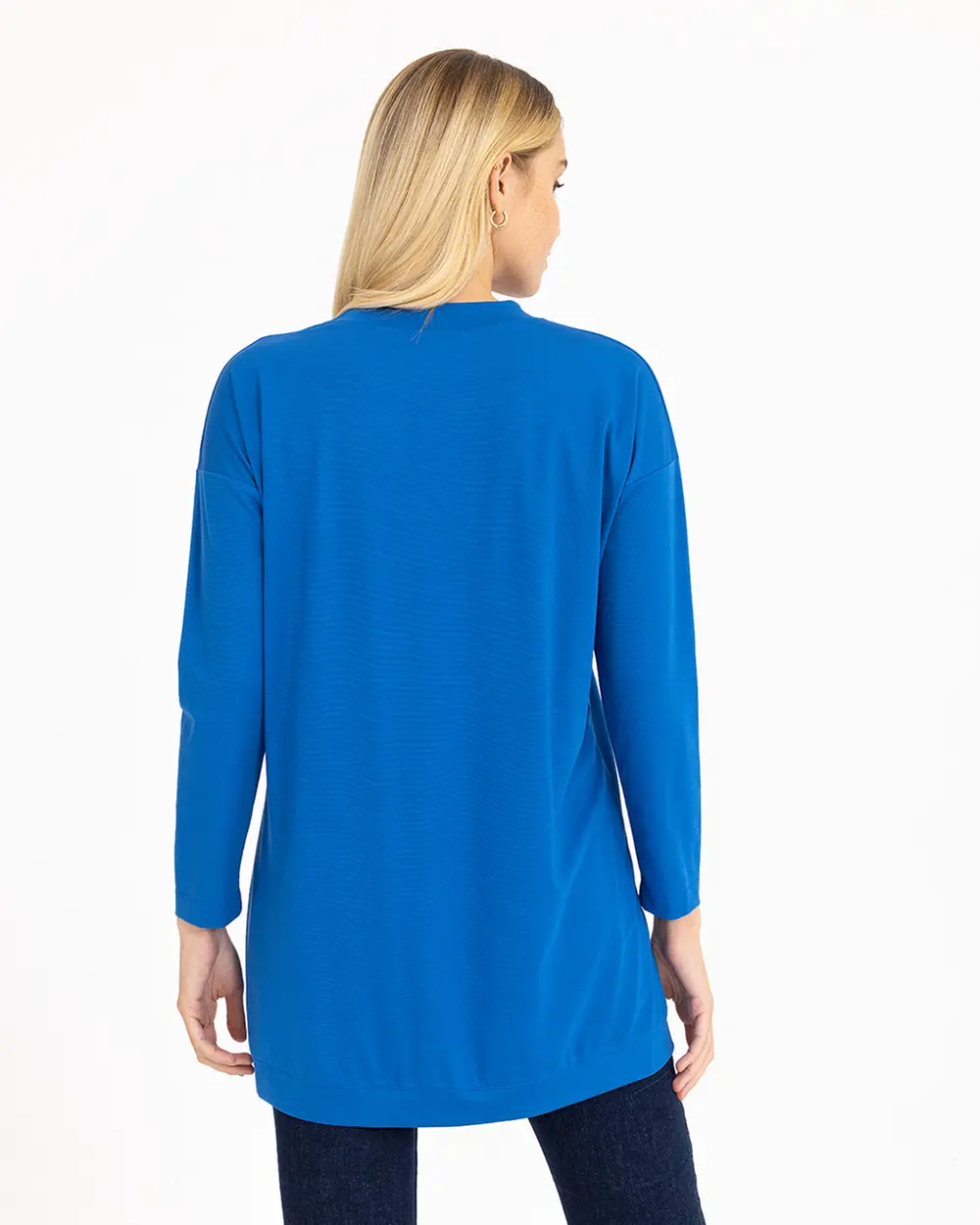  Round Neck Long Sleeve Tunic