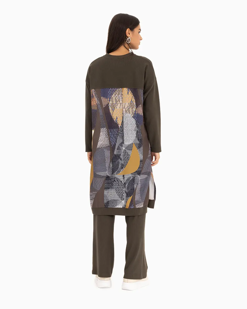 Saten Dokuma Sıfır Yaka Tunik