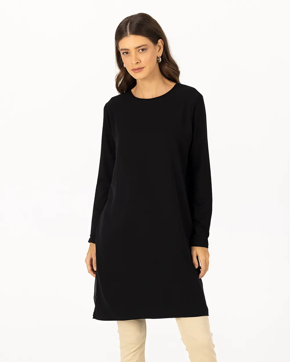  Front Chiffon Basic Tunic