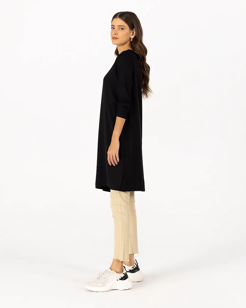  Front Chiffon Basic Tunic