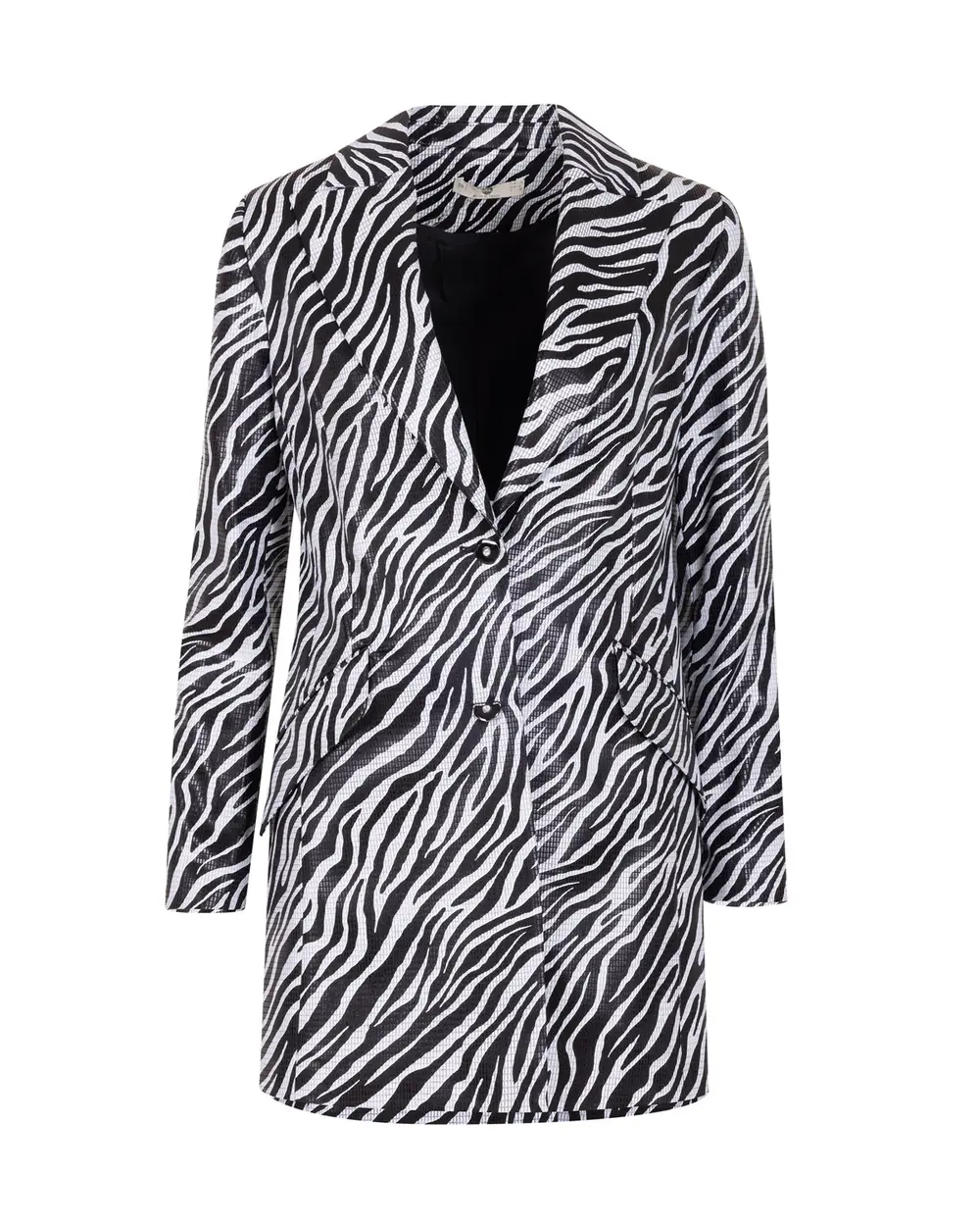 Zebra Patterned Blazer Jacket