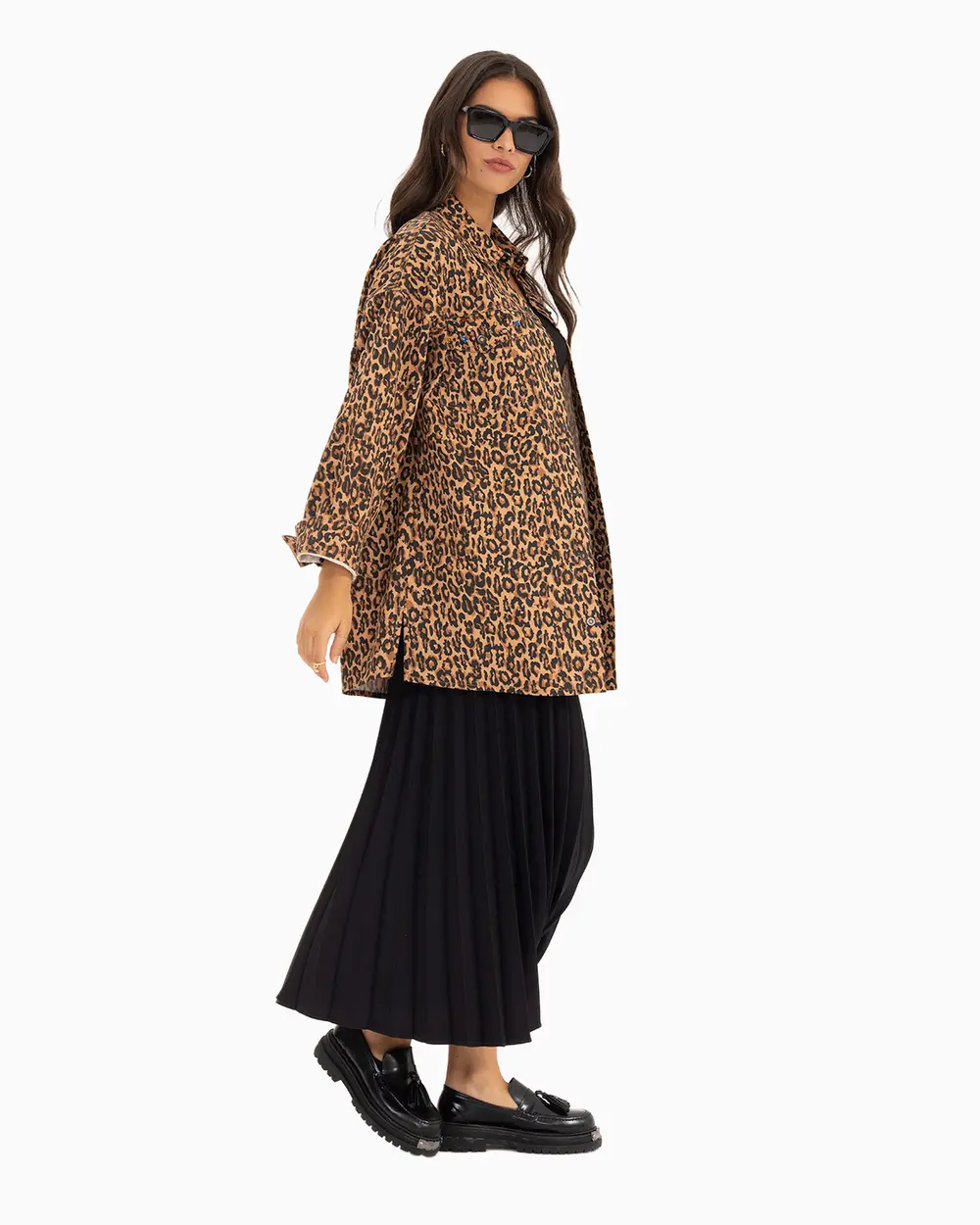 Leopar Desenli Ceket