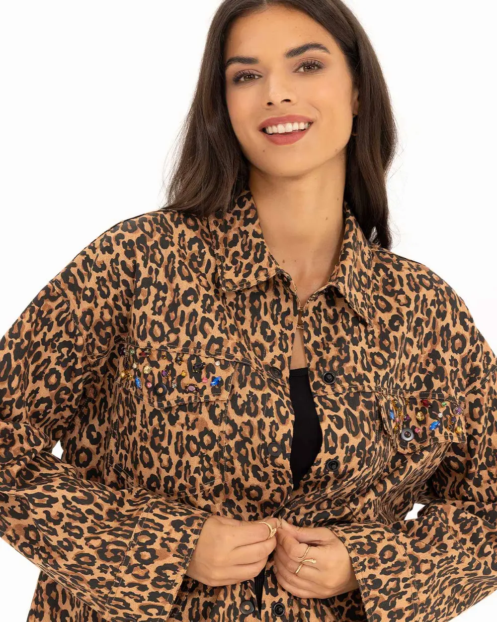 Leopar Desenli Ceket